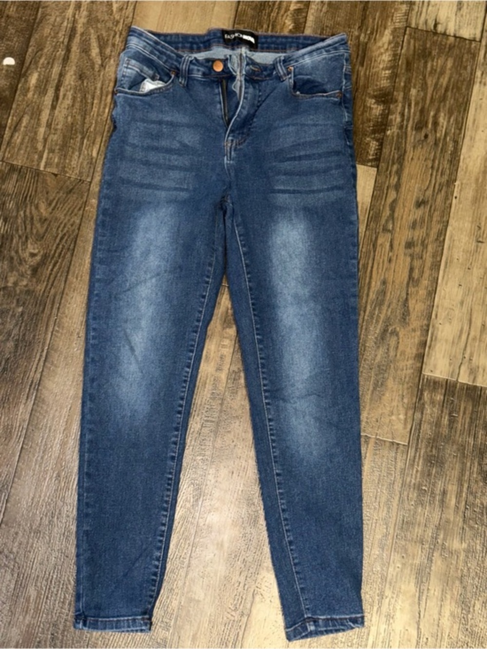 Fashion Nova Women's Dark Blue Skinny Jeans
